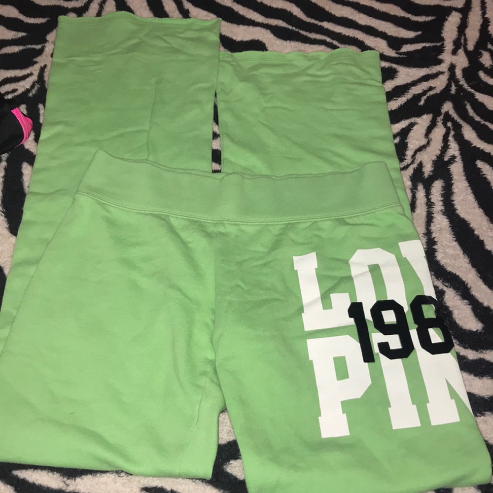 Green sweat pants